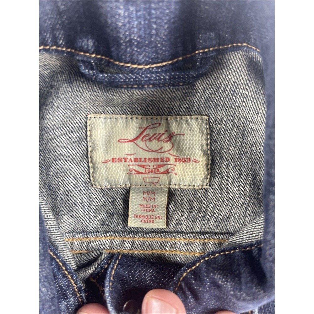 Levi’s Denim Vest Blue Sleeveless Classic Trucker Casual Womens Medium - Picture 4 of 11